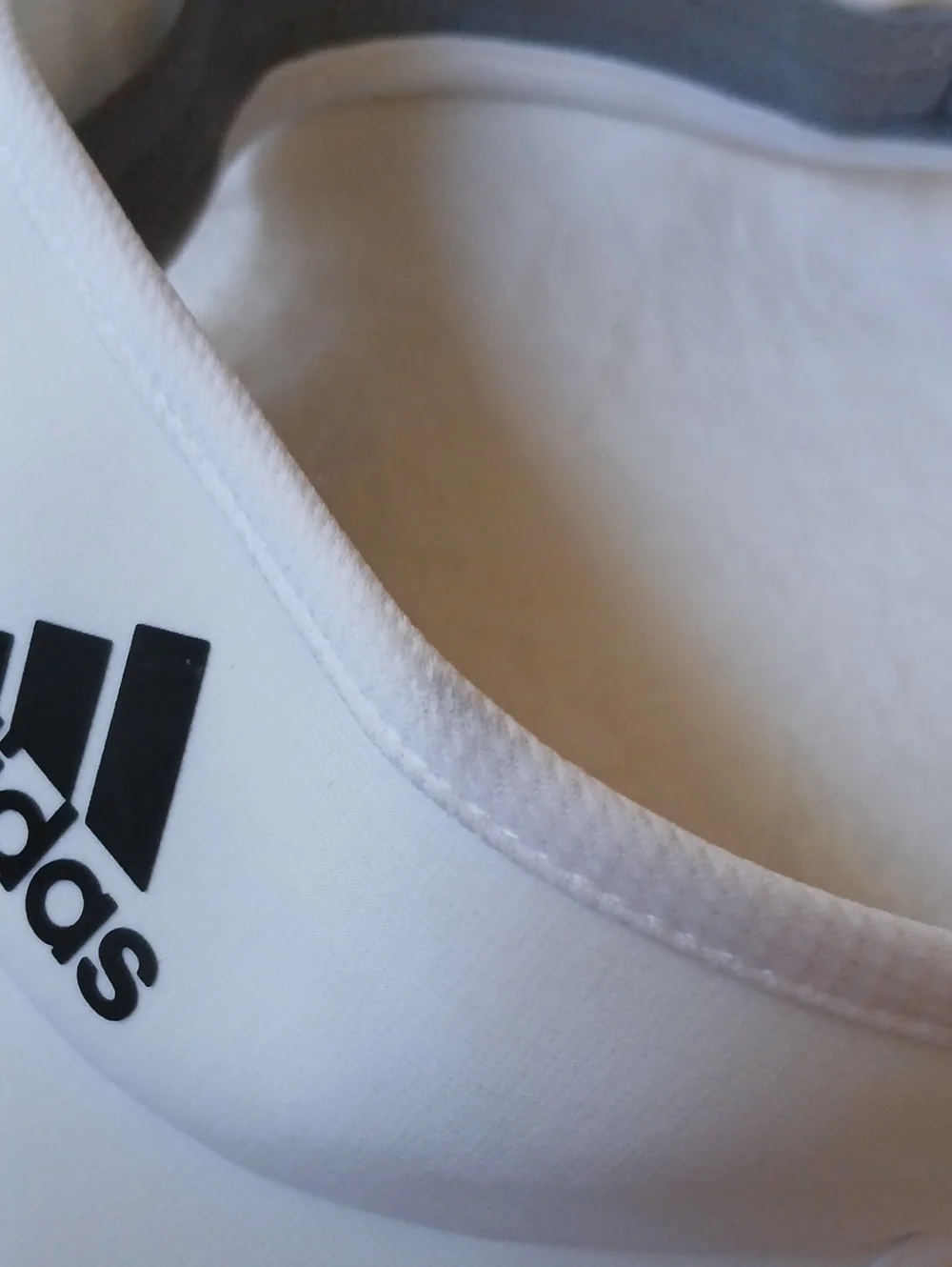 Adidas White Gray Aeroready Adjustable Visor Black Logo Hat